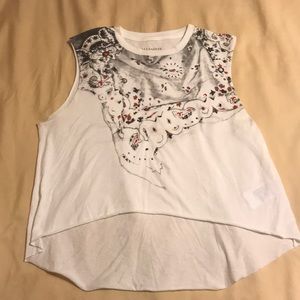All Saints white cropped top